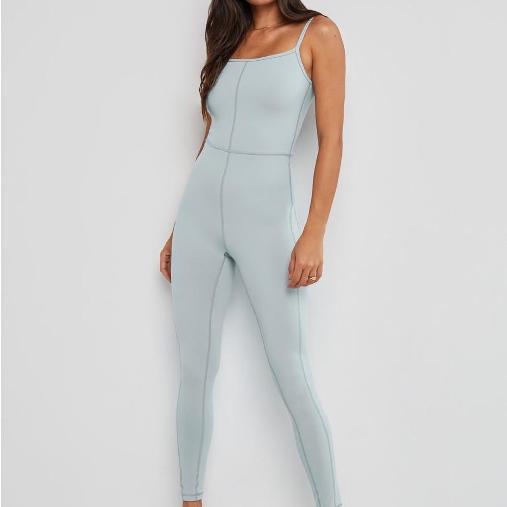 Wilfred Soft Blue Fitted Jumpsuit